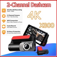 Safecam X800 4K 64GB Dual Channel Driving Recorder2160P Front+1080P Rear Driving Recorder WIFI Contr