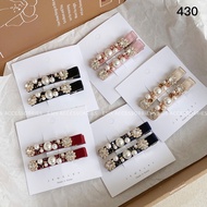 [KEP430] LUXURY STONE-ATTACHED PEARL HAIR CLIP HQ DESIGN - (1 PC)