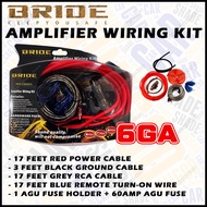 🔌 Bride 6GA Amplifier Car Audio Wiring Full Set Kit / RCA Cable / Fuse / Fuse Holder Subwoofer Ampli