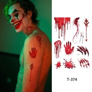 👻Happy Halloween🎃New Dark Halloween Ghost Face Clown Tattoo Sticker Sweet Cool Hot Girl Party Festiv