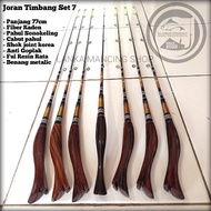 Joran Timbang/Joran pendek 77cm Kayu Sonokeling Cabut pahul