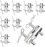 8 Sets Double Ended Conical Coupler with Clip, Stage Truss Clamp Trusses Parts with Cotter Body Pin,