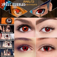 Anime Naruto Sharingan Sweet Bubbles Rinnegan Contact Lense with Solution Cosplay Halloween Eye Lens 2pcs/pair