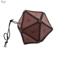 Polyhedral Dice Pouch for , Game, DND Dice Bag, Brown