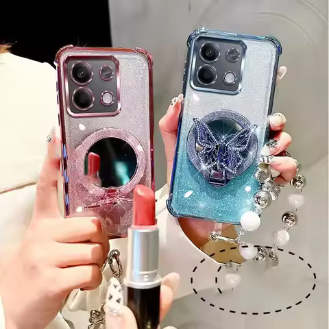 Mirror Shockproof Magnetic Case for OPPO FInd X5 X3 Lite X7 X8s X8 Pro Plus Ultra A16 A17 Butterfly 