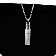 2026 Zodiac Men Non-Fade Titanium Steel Zodiac Elements Couple Necklace Can Exude Fragrance 4.10