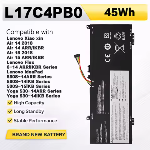 PowerHub L17C4PB0 7.68V 45Wh Battery For Lenovo IdeaPad 530S-14IKB 530S-15IKB Flex 6-14IKB Yoga 530-