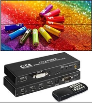 HDMI 4位拼接器 (4K) HDMI Video Wall Controller 2x2 視頻畫面拼接器hdmi 1進4出4個顯示器拼成一個大畫面接收器高清4K 2x2 Video Wall Co