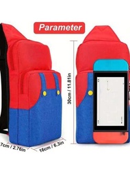 可愛又防水的旅行袋,適用於nintend Switch/lite/oled/steam Deck - 攜帶式斜背包,附有肩帶,可收納遊戲機,底座,joy-cons和配件