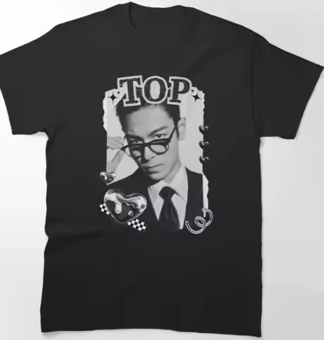 Choi Seung-hyun (Korean actor) graphic T-shirt - Heavyweight cotton short-sleeved shirt Couple's spr