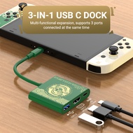 4K HDTV USB พอร์ต3.0 USB และ USB C ชาร์จท่องเที่ยว Dock 100W PD ชาร์จสำหรับ Nintendo SWITCH /nintendo SWITCH OLED Model