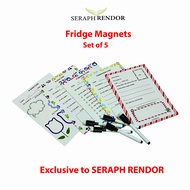 (Exclusive Seller/Original Design)SERAPH RENDOR Set Of 5 Children Educational Magnet/Values/Christma