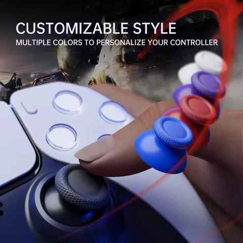 eXtremeRate Black Replacement Thumbsticks Button for ps5 Controller for ps4 All Model, Analog Stick 