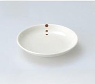 Set of 10 Borderless Pointe Cream Glaze Anti-4.0 Plates [5.4 x 0.7 inches (13.8 x 1.8 cm)] Western T