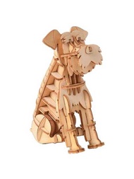 3d木製動物拼圖sherina狗模型套件木製工藝益智遊戲,聖誕節禮物