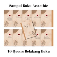 Aesthetic Quotes Pastelsampul buku A5 Size B5 | Cute Book Cover