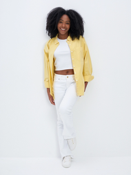 American Eagle เสื้อเชิ้ตผู้หญิง CORE PREP SOLID สี YELLOW - 035-4818-700