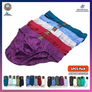 BRITISH POLO BRIEF 5pcs/pack Men Underwear 100% Soft Cotton Seluar Dalam Lelaki Underwear Men Britis