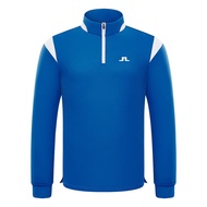 Autumn golf long sleeve zipper T-shirt sportswear casual wear mens golf quick drying polo shirt brea