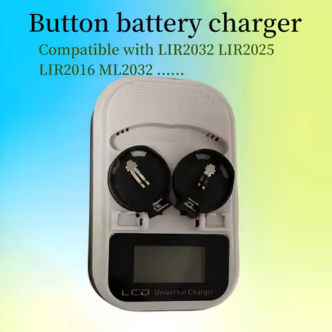 Button battery charger, rechargeable LIR2032 LIR2025 LIR2016, replacing CR2032 CR2025 CR2016 disposa