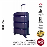 SAMEL 28" FGD 363 JAPANESES CONCEPT EXPANDABLE ANTI THEFT ZIPPER PP LUGGAGE