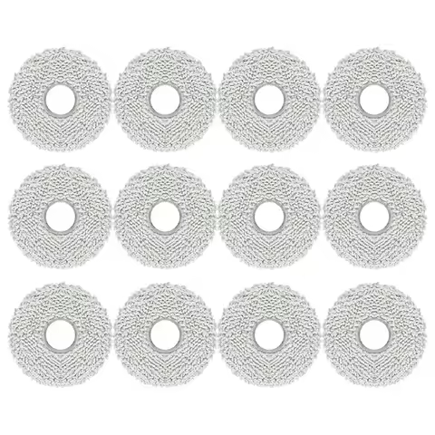 12 Pack Washable Mopping Pads for Dreame L10S /L10/ L20 / L30/ X30/ Ecovacs Deebot X2 Omni/ T20 Omni