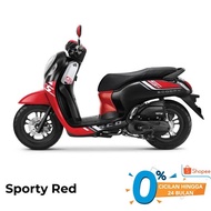 new honda scoopy fashion sporty cbs iss sepeda motor - sporty red bogor