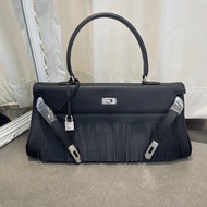 [Fishwater Boutique] High-Quality Imported togo Leather Tassel Handbag Long Handle Underarm Bag