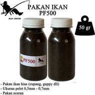 Pelet PF500 Pakan Ikan Hias Kecil Bibit Cupang Koi Gupy Burayak (50g)