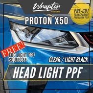Proton X50 Headlight PPF Clear/Light BlackPre-Cut Protection Film Clear PPF Film Protection