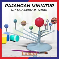 KUAQUI DIY Miniature Display Solar System 9 Planets Solar System Planetary - 2135