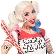 TF White Ze Suicide Squad Harley Quinn COS Costume Full Set Props Harley · Queen cosplay Womens Per