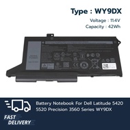 ( ส่งฟรี รับประกัน 1 ปี) เดล แบตเตอรี่ WY9DX (สำหรับ Latitude 5420 5520 / Precision 3560 Series) Bat