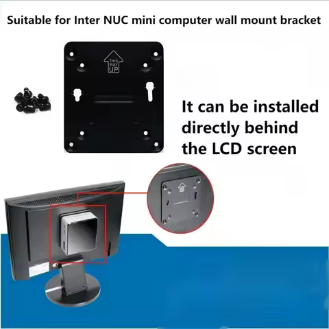 For Intel NUC Vesa Adapter Mount Bracket to Attach NUC Mini PC Computer Intel NUC 4 5 6 7 8 10 11 NU