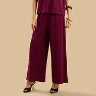 Max Fashion Red Sandwash Coord Wide Leg Women Red