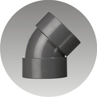 Rucika Knee 45* Plain Pvc 2 1/2" D / L Elbow Bend 45* (D-45L)