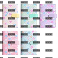 MARIER Note Pad, A6 Portable Binder Notebook, Creative PU Leather Loose-Leaf Savings Book for Cash B