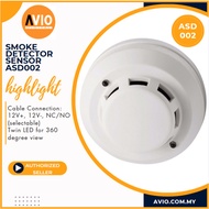 Wired Burglar Alarm Wired Smoke Smokes Detector Sensor LED Indicator DC 12V+ 12V- NC Com ASD002