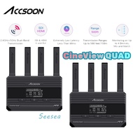 Accsoon CineView QUAD SDI&HDMI 2.4GHz 5GHz Dual-Band ตัวรับส่งสัญญาณวิดีโอกล้องไร้สาย 500 ฟุต 0.06s