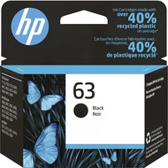 HP #63 Black Ink Cartridge 63 F6U62AN (New Open Box)