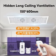 Ultra-Thin Hidden Long Ceiling Ventilation Fan150*600 gypsum board ceiling side-mounted embedded powerful exhaust fan