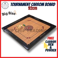 Tournament 92cm Wooden Frame Carrom Board *FREE CARROM POWDER &amp;CARROM MEN*