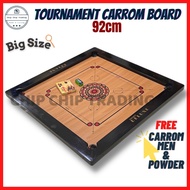 Tournament 92cm Wooden Frame Carrom Board *FREE CARROM POWDER &CARROM MEN*