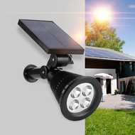 【เก็บเงินปลายทาง】Solar Spotlight Waterproof 4LED Lawn Lights Landscape Lighting for Outdoor Yard Garden