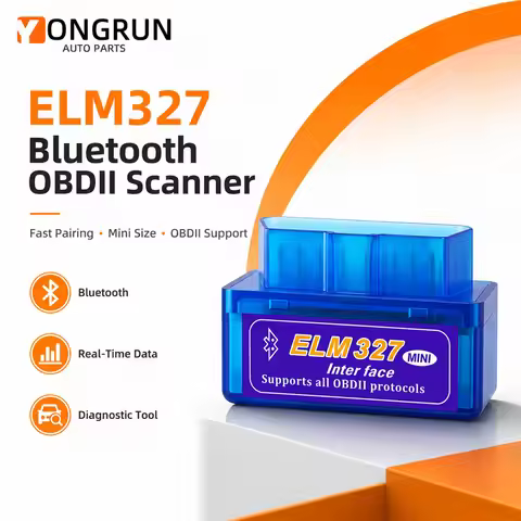 YONGRUN Mini Bluetooth OBD2 Scanner ELM327 Automotive Diagnosis Engine Fault Code Reader Android PC 
