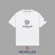 Moncler2026 Moncler 2026 Round Neck Short-Sleeved T-Shirt Couple Style Men Style Raglan Sleeves All-