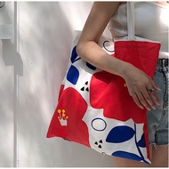 Big flower canvas bag: Shoulder bag​ Pattern With Zipper