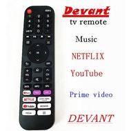 New Devant Remote Control Use Original for DEVANT LCD LED TV Player Television Remote Control Prime Video about YouTube NETFLIX Universal Tv Remote