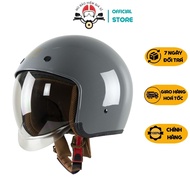 Royal M139 3/4 motorbike helmet has convenient multi-colored tea smoke tinted goggles