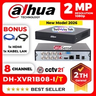 DVR DAHUA 8CH 8 CHANNEL/ DH-XVR1B08-I Full HD 2MP FREE HDTV and LAN Cable cctv21 Price